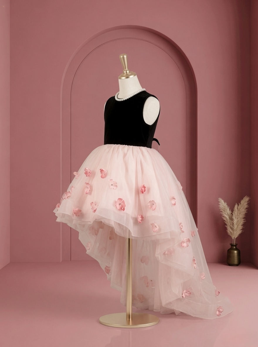 Petal Bloom High-Low Party Dress