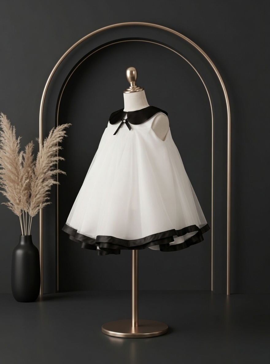 Noir Elegance Tulle Dress