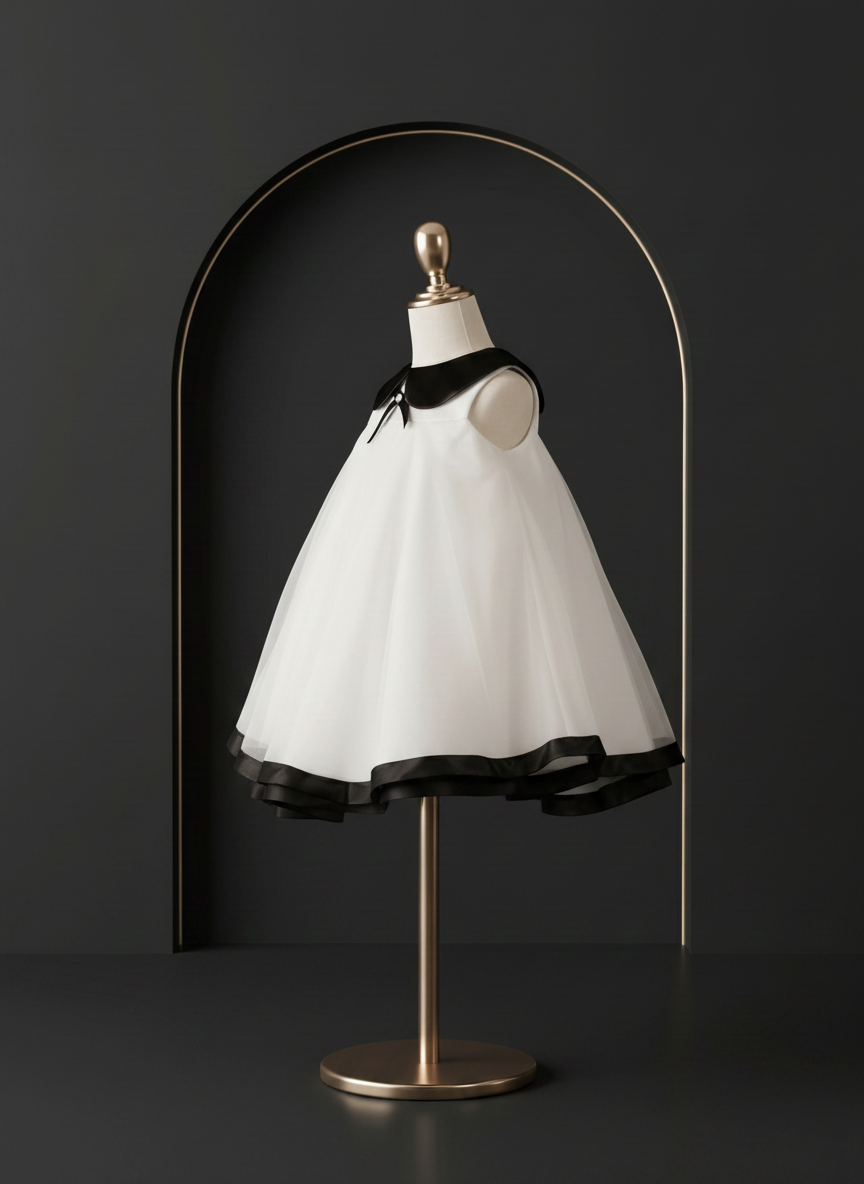 Noir Elegance Tulle Dress