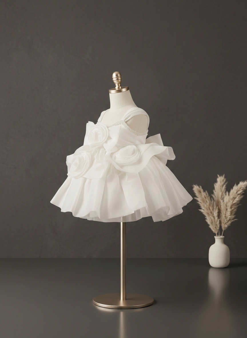 Ivory Blossom Couture Dress