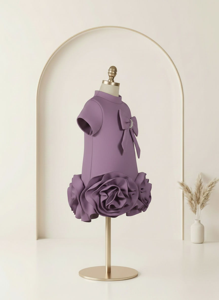 Lavender Bow Couture Dress