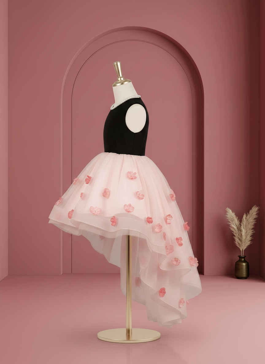 Petal Bloom High-Low Party Dress