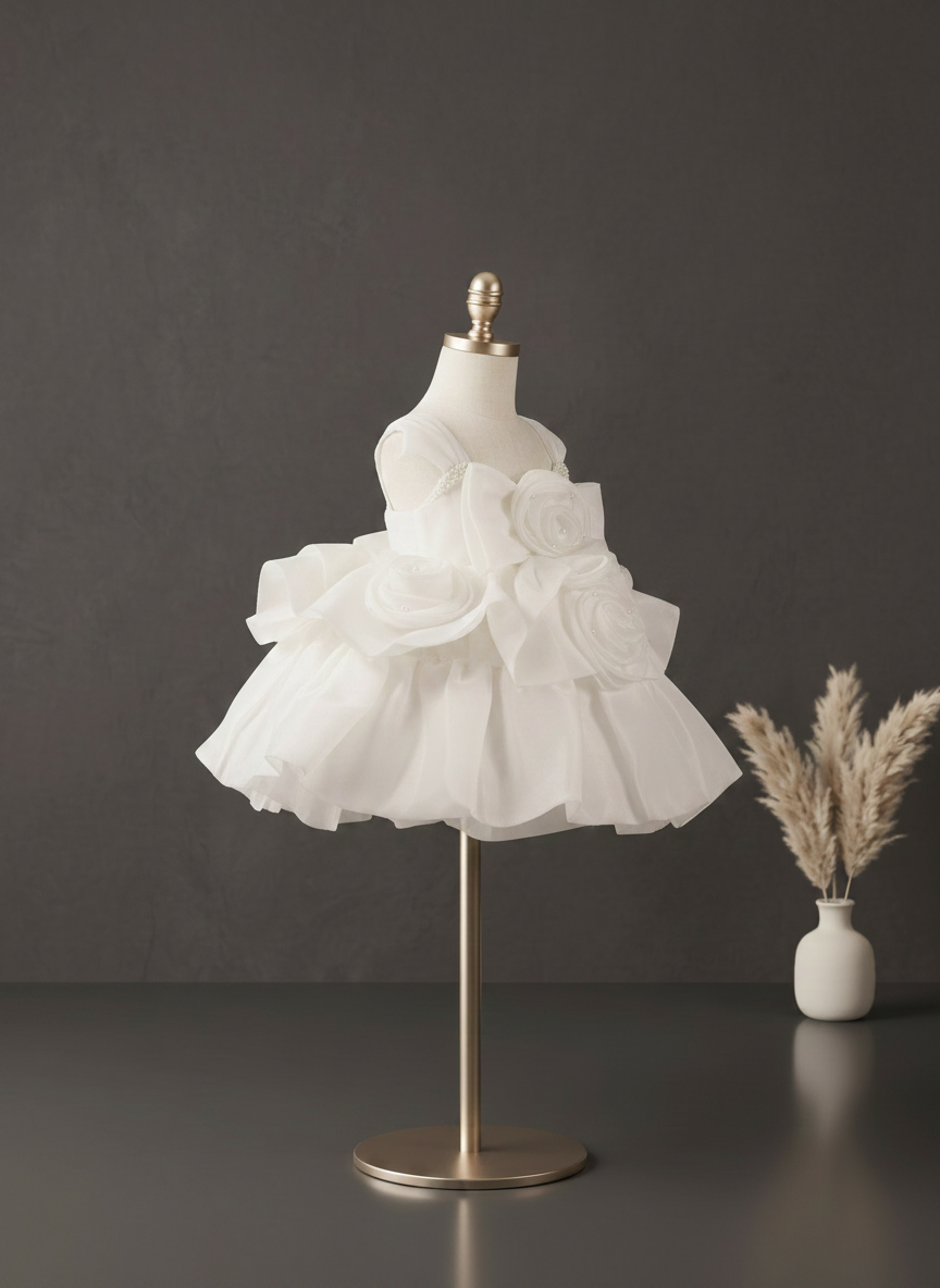 Ivory Blossom Couture Dress