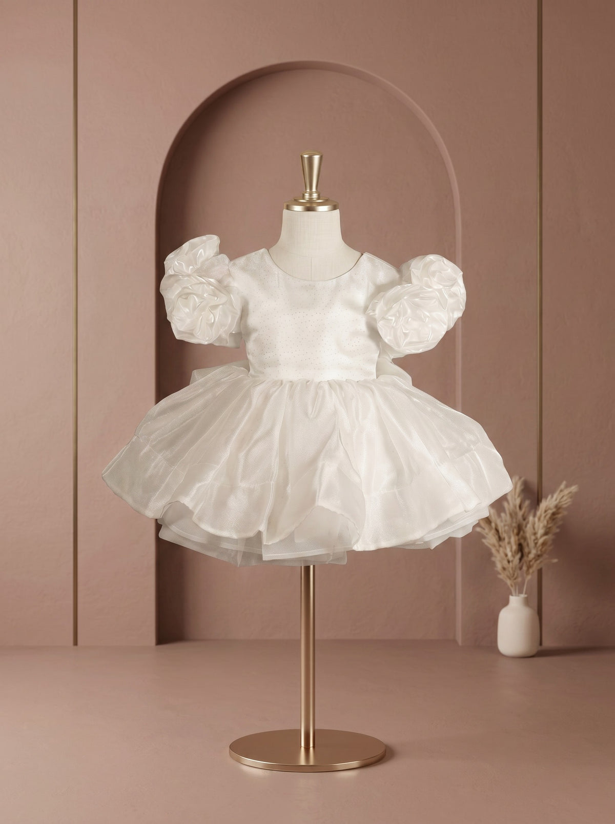 Ivory Puff Sleeve Princess Dress
