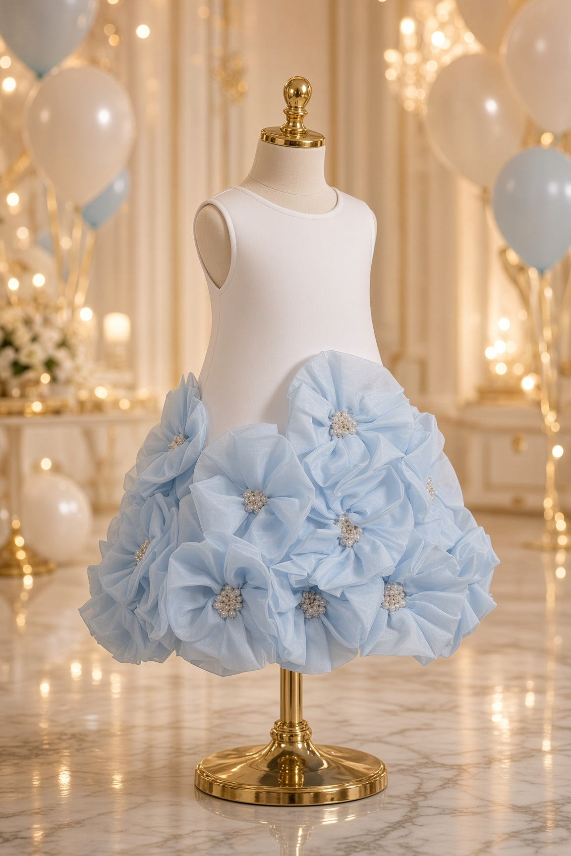 Sky Bloom Couture Dress