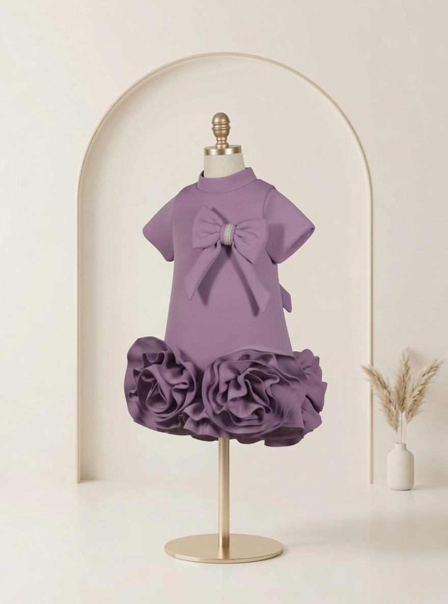Lavender Bow Couture Dress