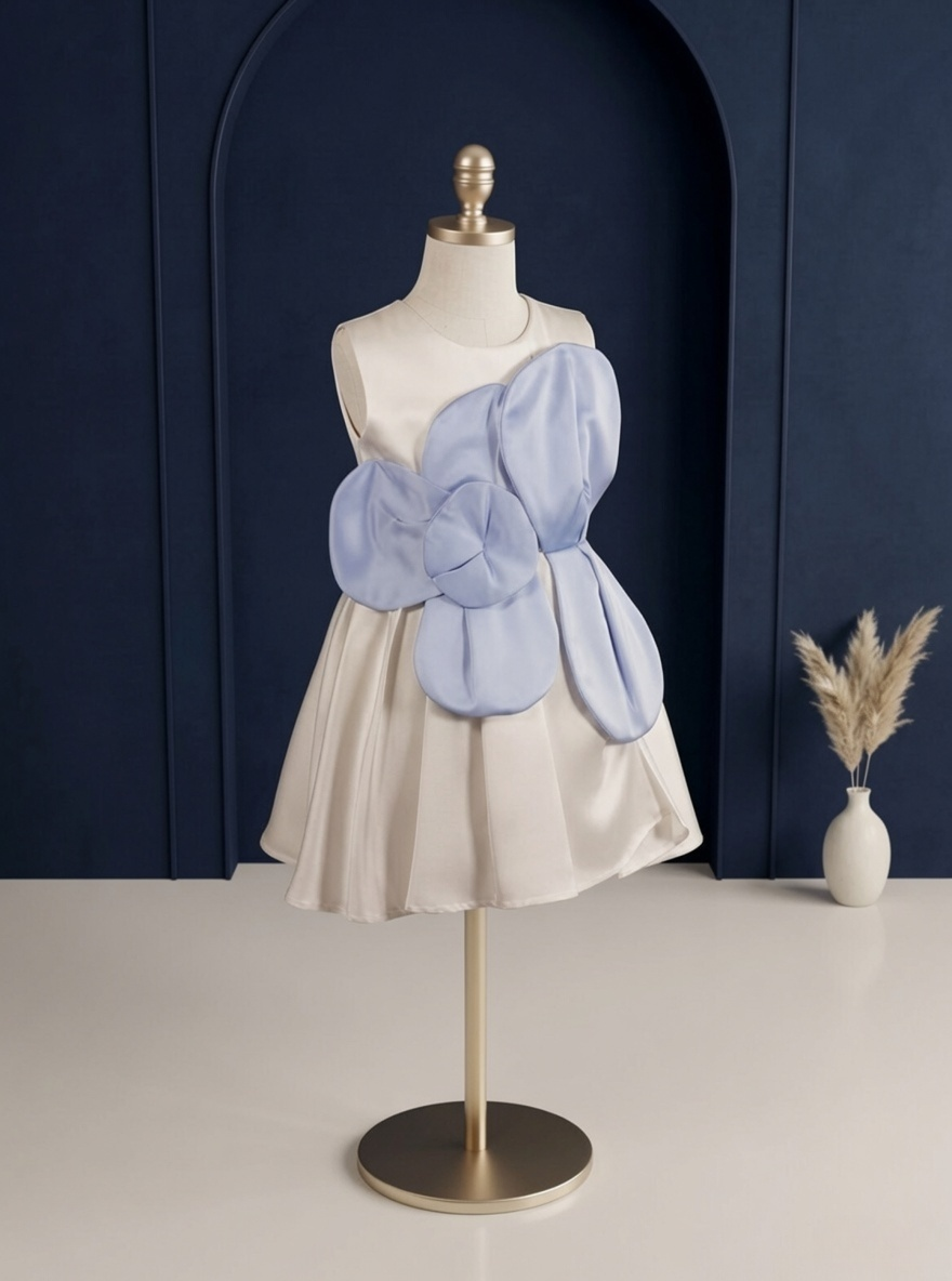 Azure Petal Princess Dress