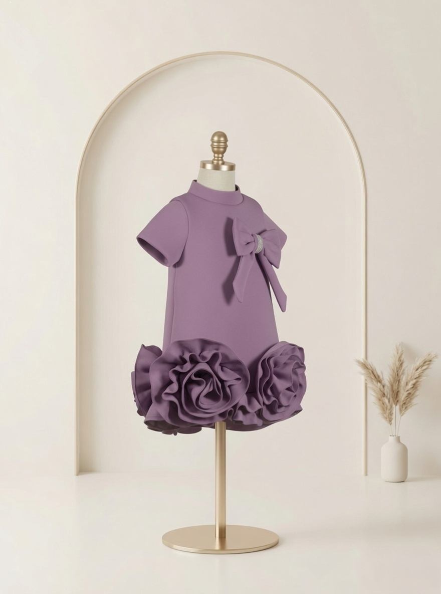 Lavender Bow Couture Dress