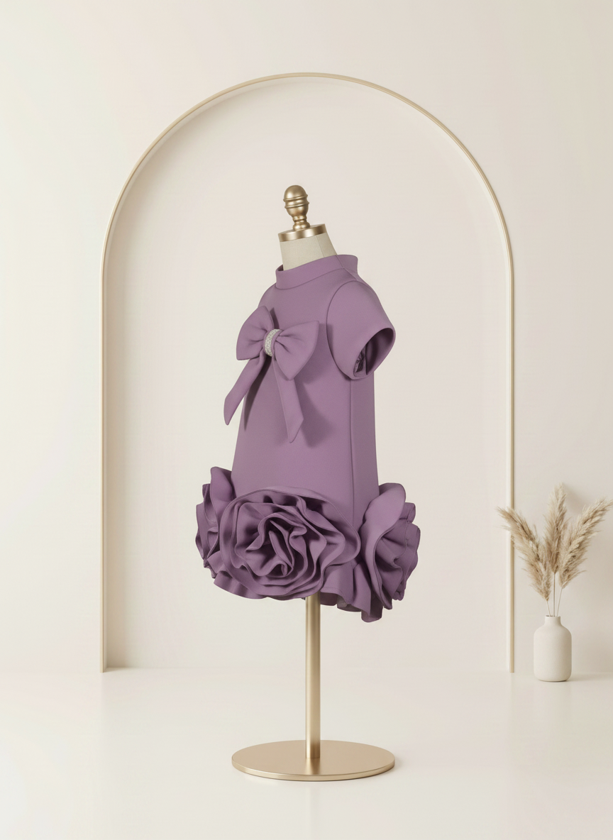 Lavender Bow Couture Dress
