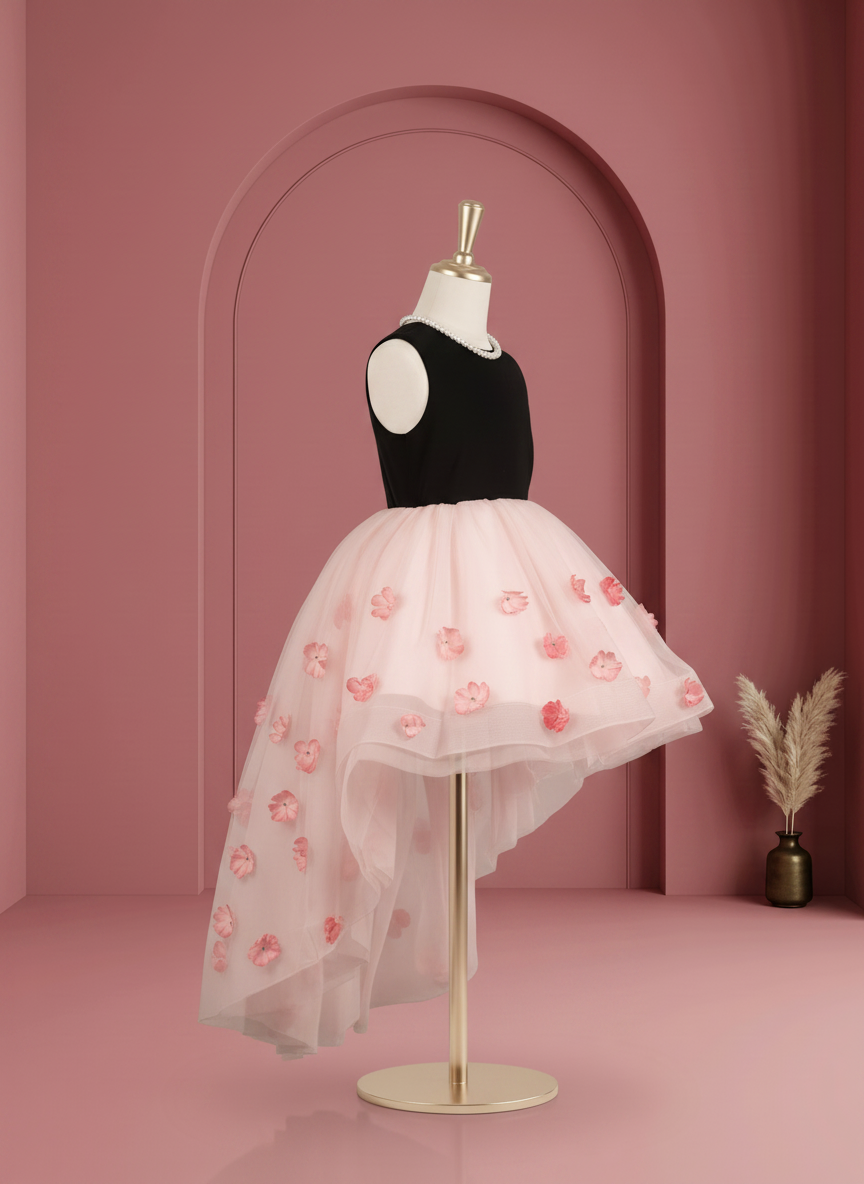Petal Bloom High-Low Party Dress