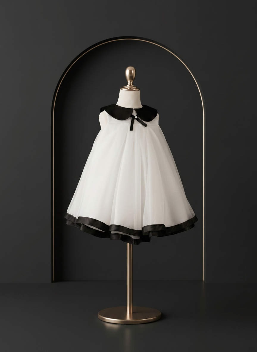 Noir Elegance Tulle Dress