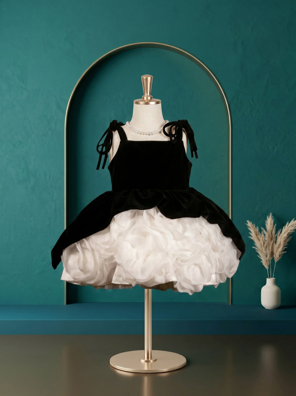Tiggle Wiggle Midnight Velvet Rosette Couture Dress