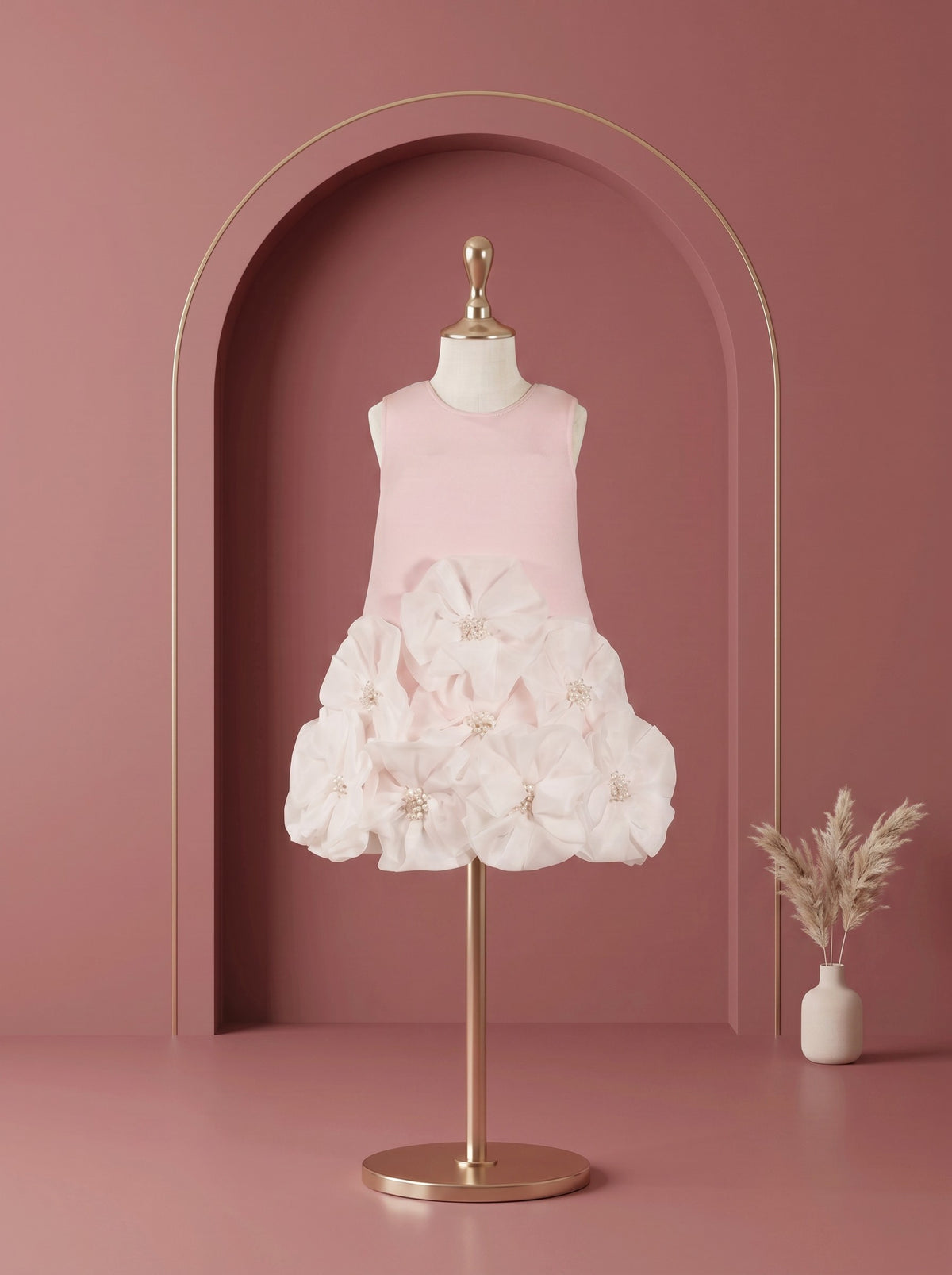 Blush Floral Pearl Dress