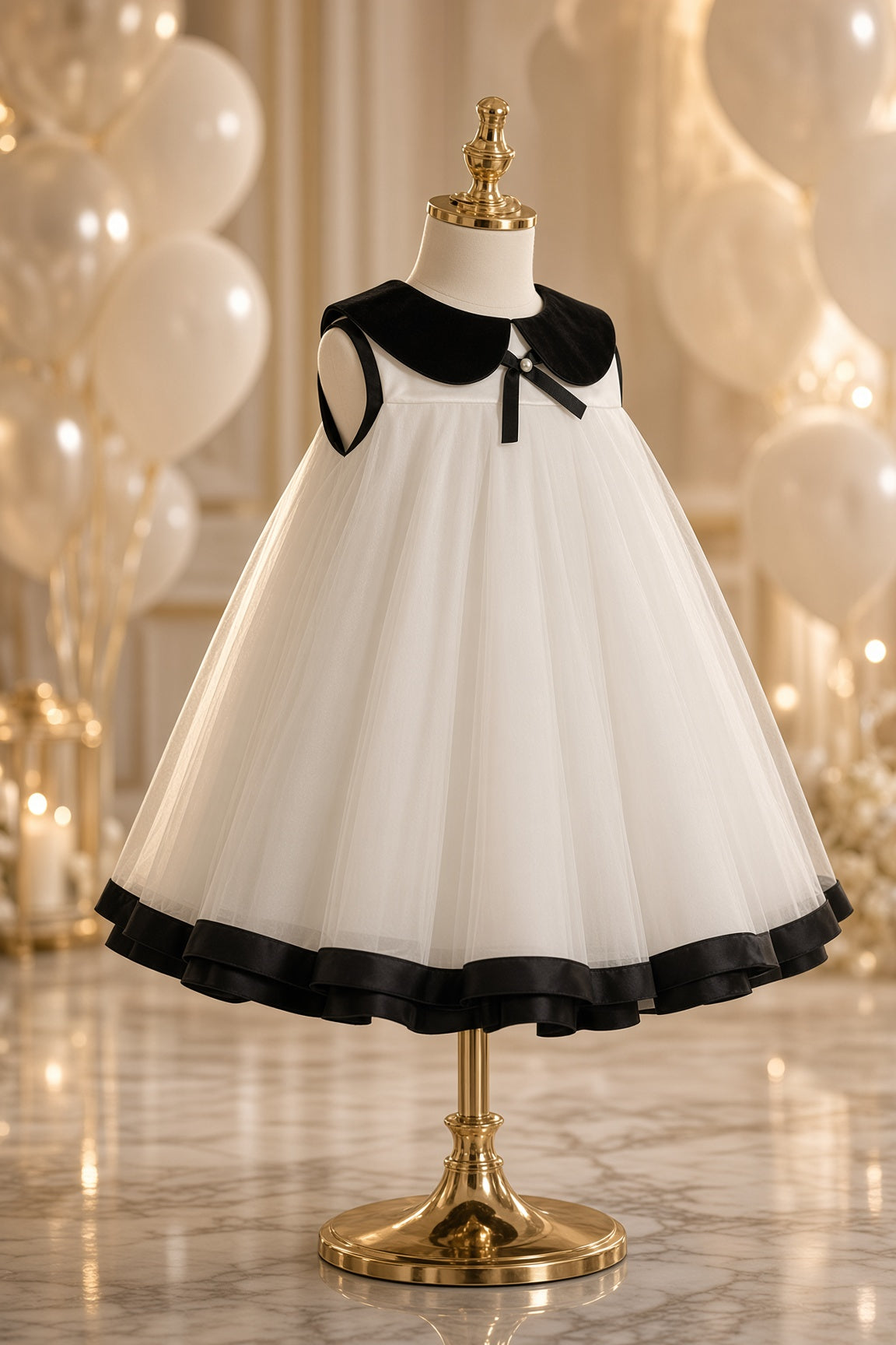Noir Elegance Tulle Dress