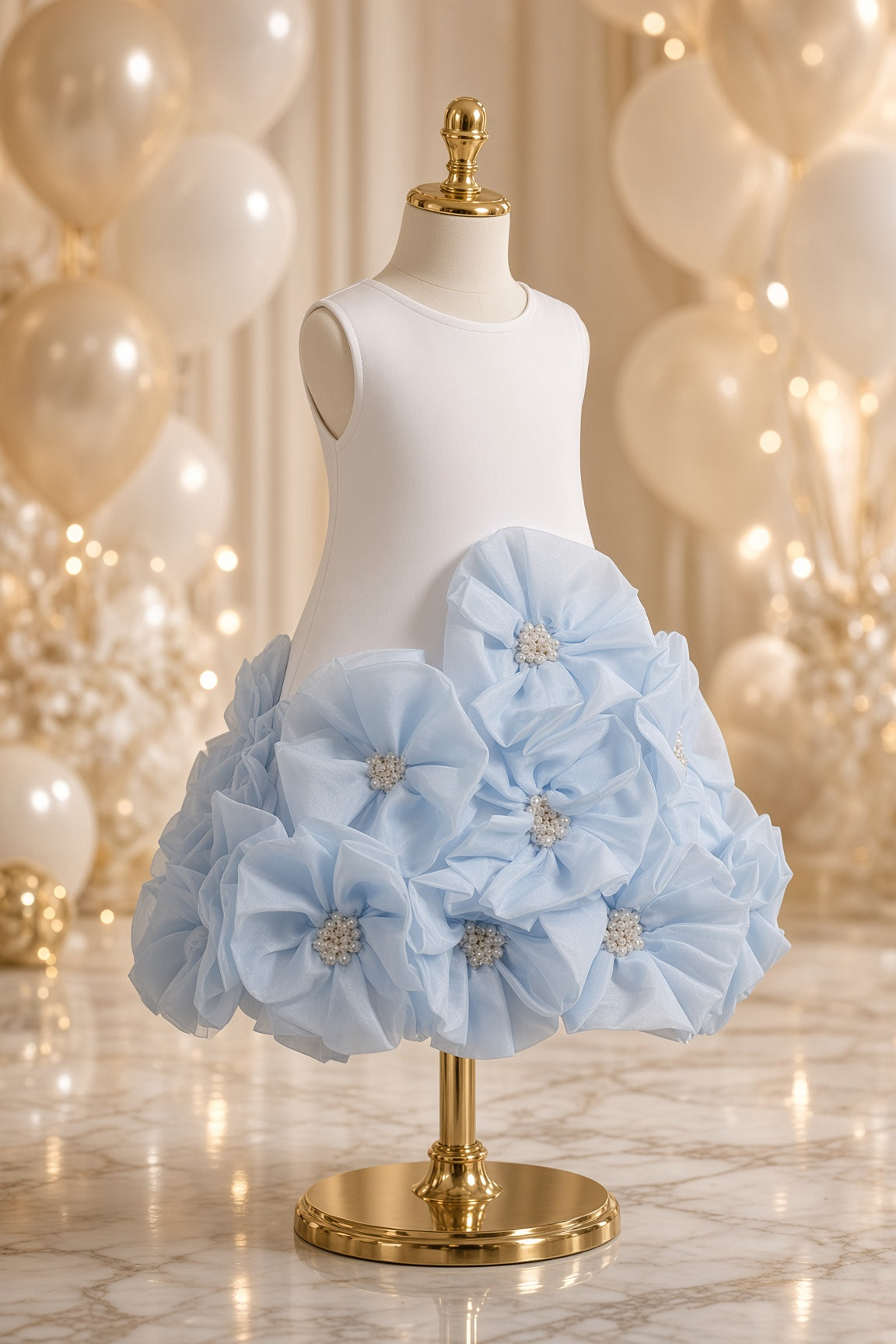 Sky Bloom Couture Dress