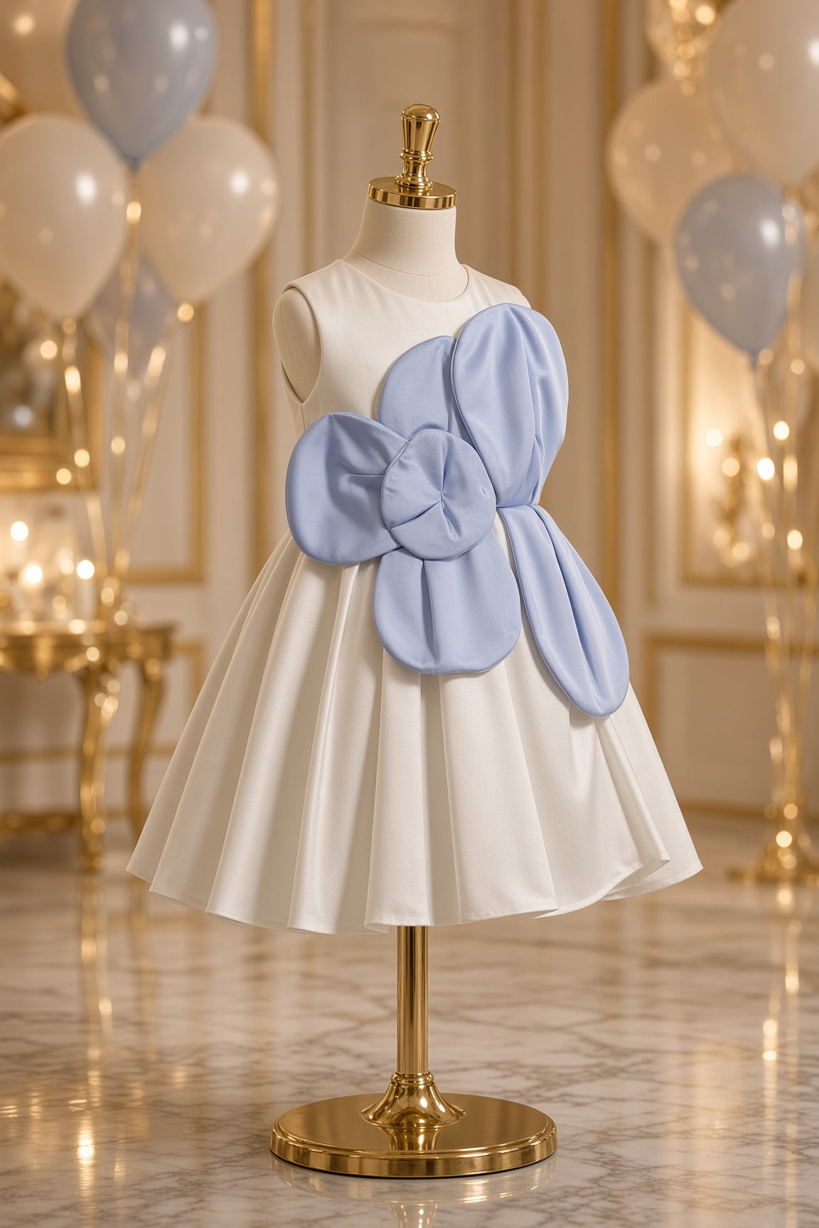 Azure Petal Princess Dress
