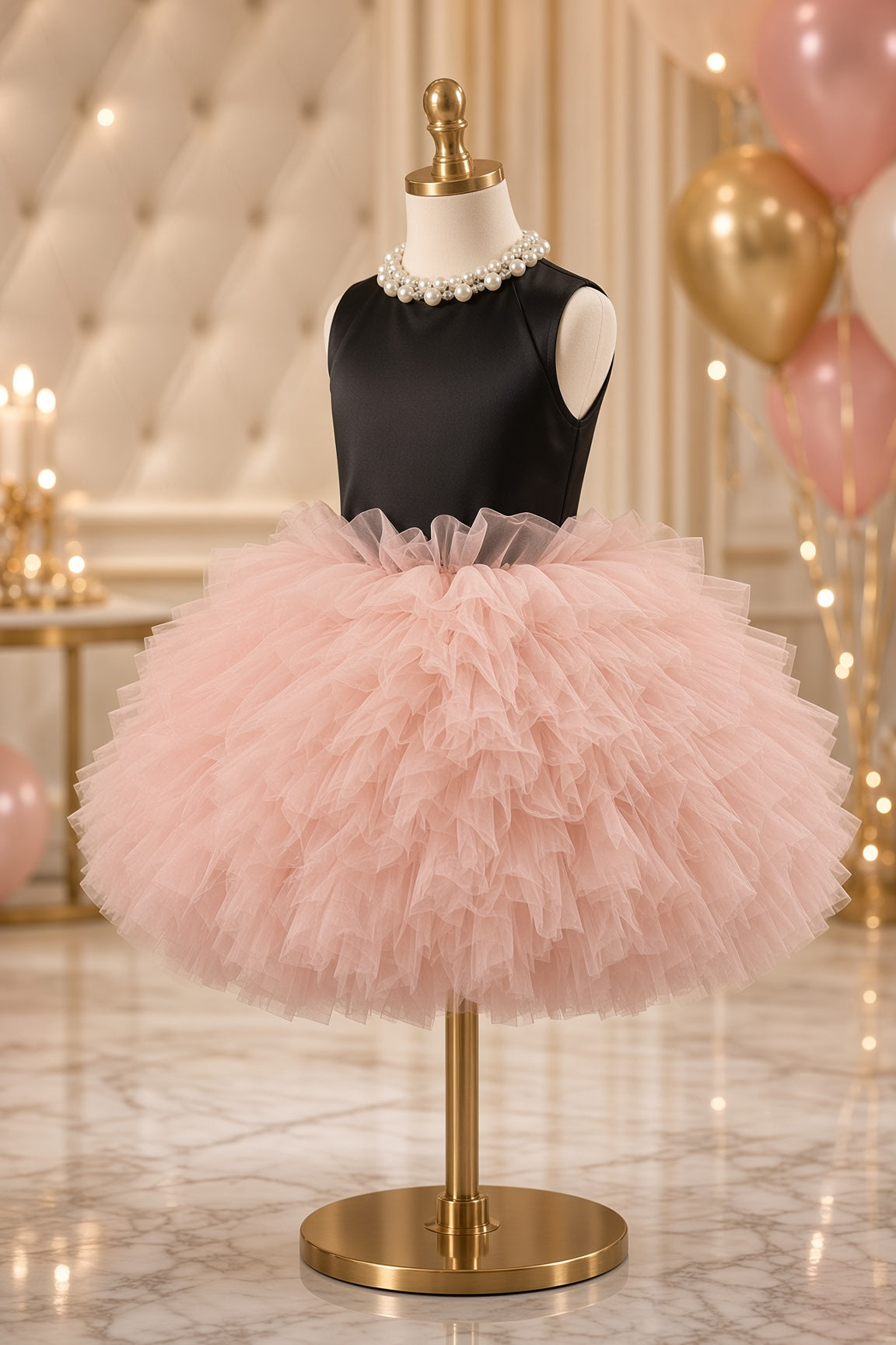 Midnight Blush Tulle Party Dress