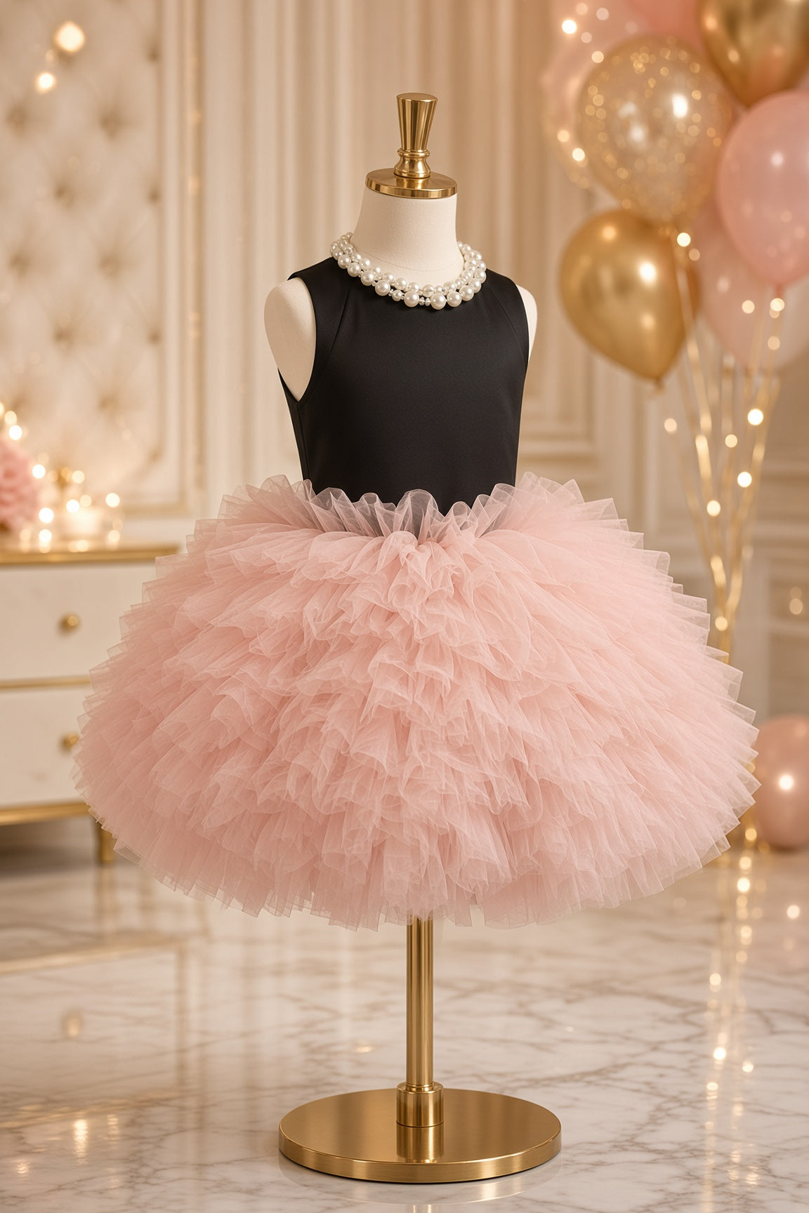 Midnight Blush Tulle Party Dress